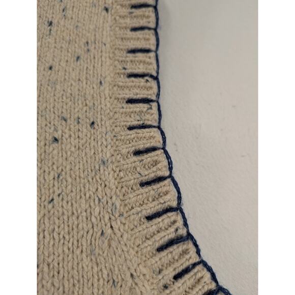 VTG Teddi Knit Sweater Vest Granny Cottage Core Fall Leaf Artsy Embroider Nature - Picture 9 of 11